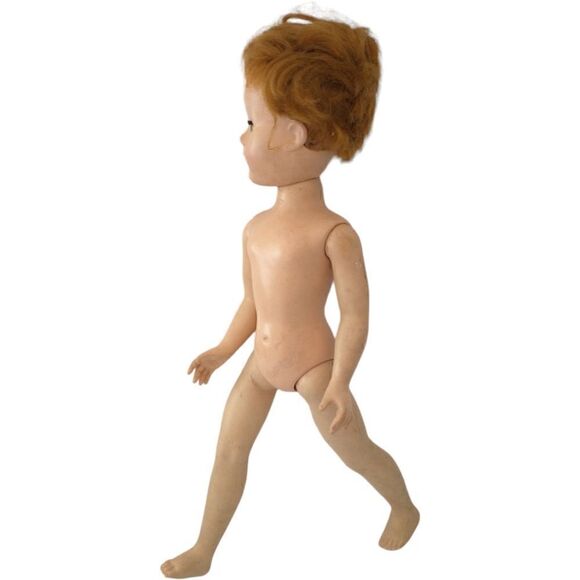 Creepy Doll Vintage Halloween Walking Sleep Eyes Dirty American Character Doll - Picture 11 of 16